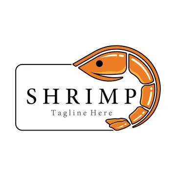 Shrimp vector logo design Stock Illustration