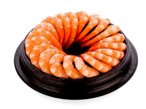 Shrimp on white background Stock Photos