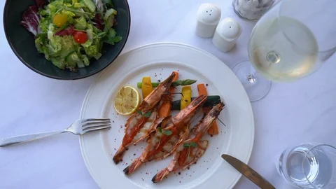 Shrimp Wine Stock Footage 128441913