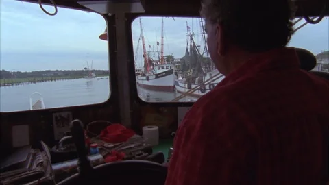 Shrimping Stock Footage 86406347