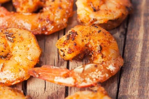 Shrimps fried Stock Photos