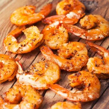 Shrimps fried Stock Photos