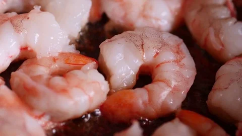Shrimps in the pan Video stock 75011514