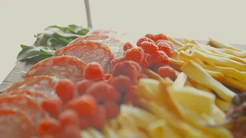 Shrimps served on Swedish table at restaurant Stock Footage 71827727