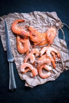 Shrimps time Stockfoto's
