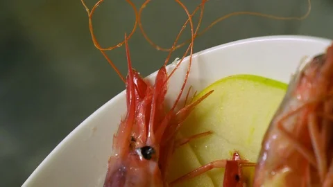 Shrimps toned  Stock Footage 117920578