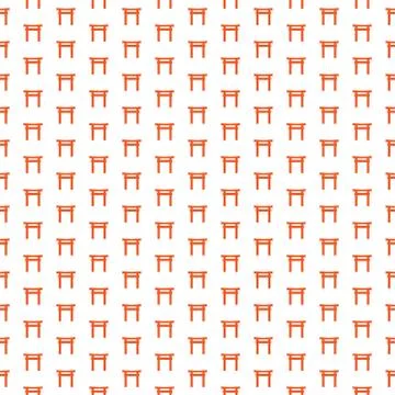 Shrine gate Japan Style Pattern - Abstract seamless Background Stock Illustration