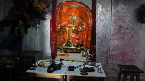 Shrine in Hanuman Temple 库存影片 43857880