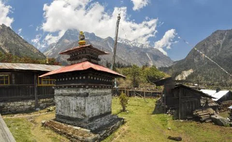 Shrine in Kanchenjunga Foto stock