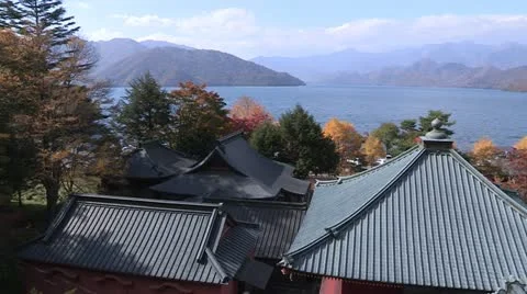 Shrine of Koyo in Fall Video stock 12436198