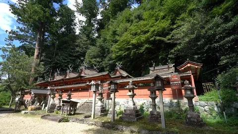 Shrine, Nara in Japan. Stock Footage 115876929