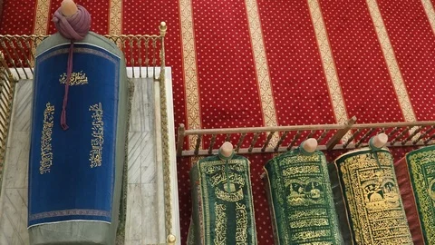 Shrines inside the mosque Stock Footage 93111782