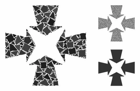 Shrink arrows Composition Icon of Abrupt Items Illustrazione stock