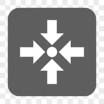 Shrink Arrows Rounded Square Button Stock Illustration