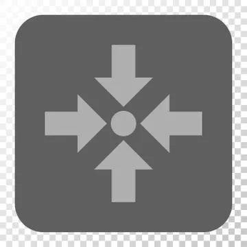 Shrink Arrows Rounded Square Button Stock Illustration