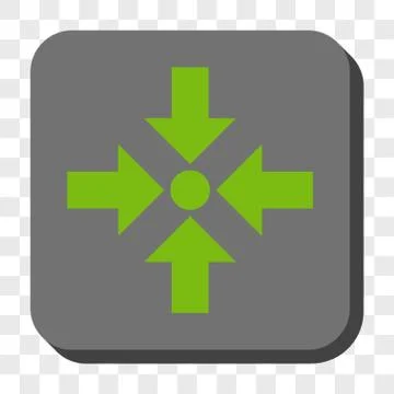 Shrink Arrows Rounded Square Button Stock Illustration