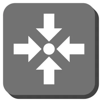 Shrink Arrows Rounded Square Vector Icon Stock Illustration