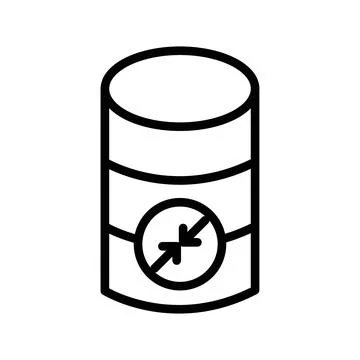 Shrink database icon design in filled and outlined style Stock Illustration