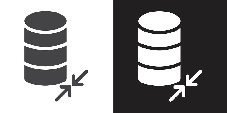 Shrink database icon Stock Illustration