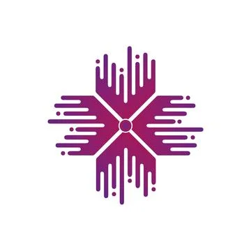 Shrink icon modern gradient tech logo design Stock Illustration