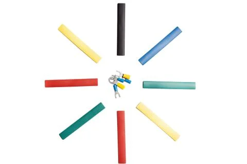 Shrink tubes Foto stock