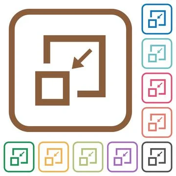 Shrink window simple icons 스톡 일러스트