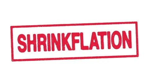 Shrinkflation red ink stamp Stock Illustration