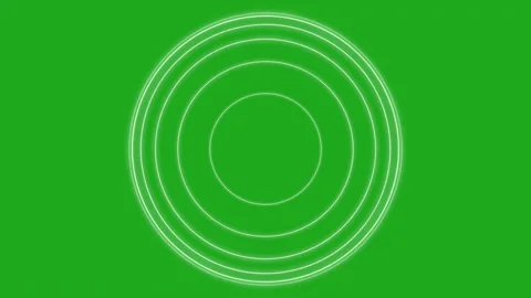 Shrinking hallow circles motion graphics with green screen background Stock Footage 276200696