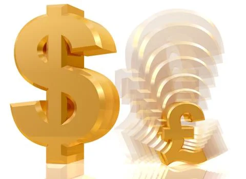 Shrinking pound symbol Stock Illustration