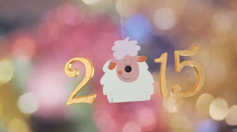 Сhristmas sheep 2015. Background. Stock Footage 43070904