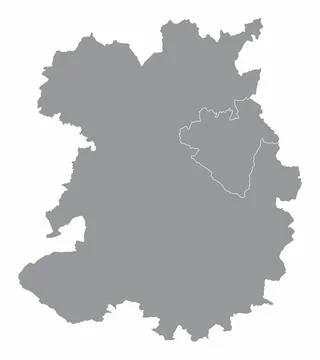 Shropshire county administrative map Stock Illustration