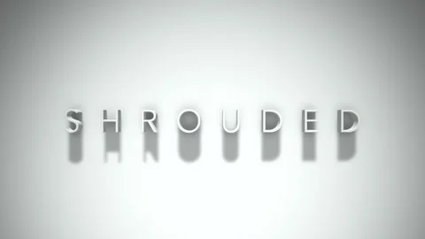 Shrouded 3D title animation with shadows on a white background Stock Footage 297084444
