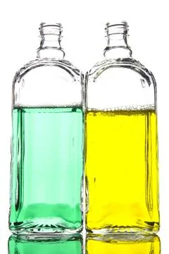 Shtof with colored liquid Foto stock