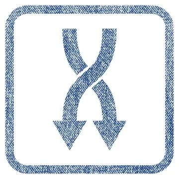 Shuffle Arrows Down Fabric Textured Icon イラスト素材