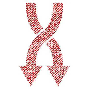 Shuffle Arrows Down Fabric Textured Icon Illustrazione stock
