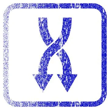 Shuffle Arrows Down Framed Textured Icon Stock Illustration