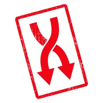 Shuffle Arrows Down Icon Rubber Stamp 스톡 일러스트