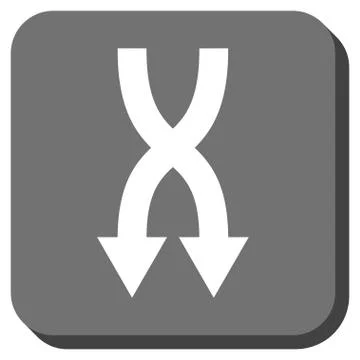Shuffle Arrows Down Rounded Square Vector Icon Illustrazione stock
