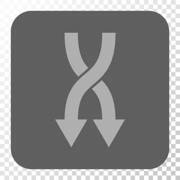 Shuffle Arrows Down Rounded Square Button Stock Illustration