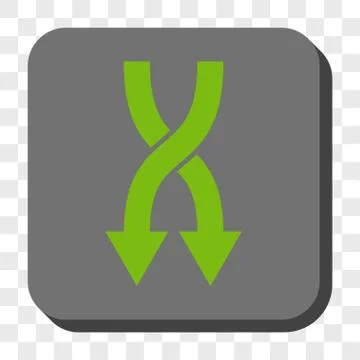 Shuffle Arrows Down Rounded Square Button Illustrazione stock