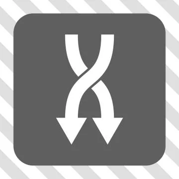 Shuffle Arrows Down Rounded Square Button Illustrazione stock