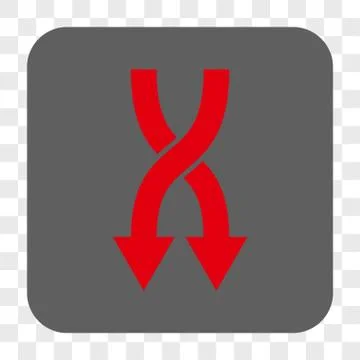 Shuffle Arrows Down Rounded Square Button Stock Illustration