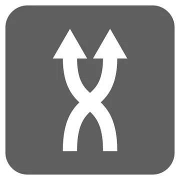 Shuffle Arrows Up Flat Squared Vector Icon 스톡 일러스트