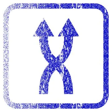 Shuffle Arrows Up Framed Textured Icon イラスト素材