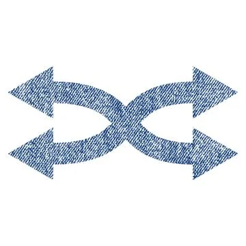 Shuffle Arrows Horizontal Fabric Textured Icon イラスト素材