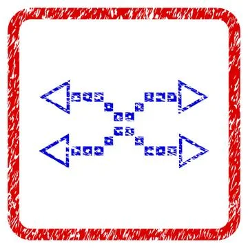 Shuffle Arrows Horizontal Grunge Framed Icon イラスト素材