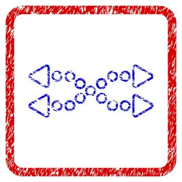 Shuffle Arrows Horizontal Grunge Framed Icon Stock Illustration