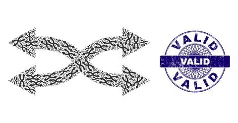 Shuffle Arrows Horizontal Recursive Composition of Shuffle Arrows Horizontal Illustrazione stock