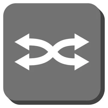 Shuffle Arrows Horizontal Rounded Square Vector Icon Stock Illustration