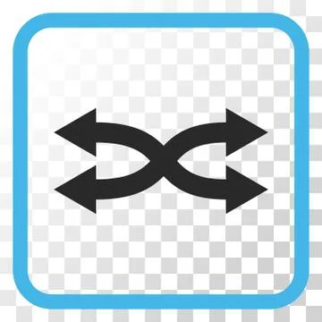 Shuffle Arrows Horizontal Vector Icon In a Frame 스톡 일러스트
